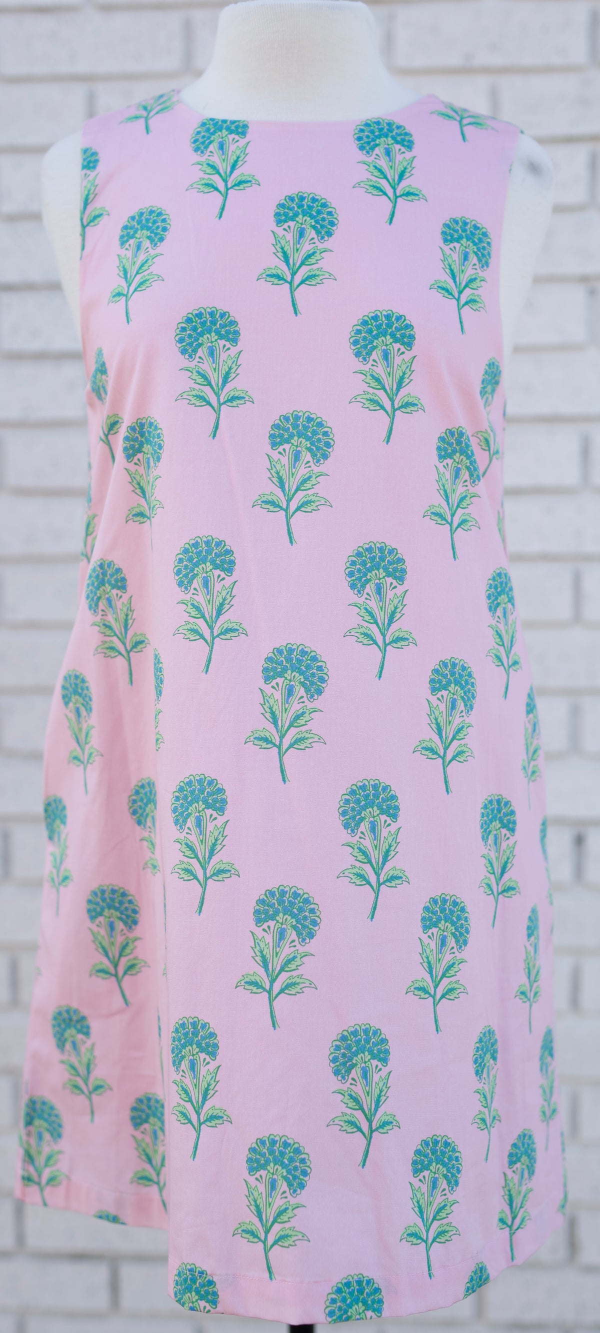PINK SLEEVELESS DRESS WITH BACK TIE BOW