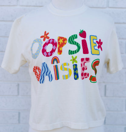 OOPSIE DAISIES CROP TEE