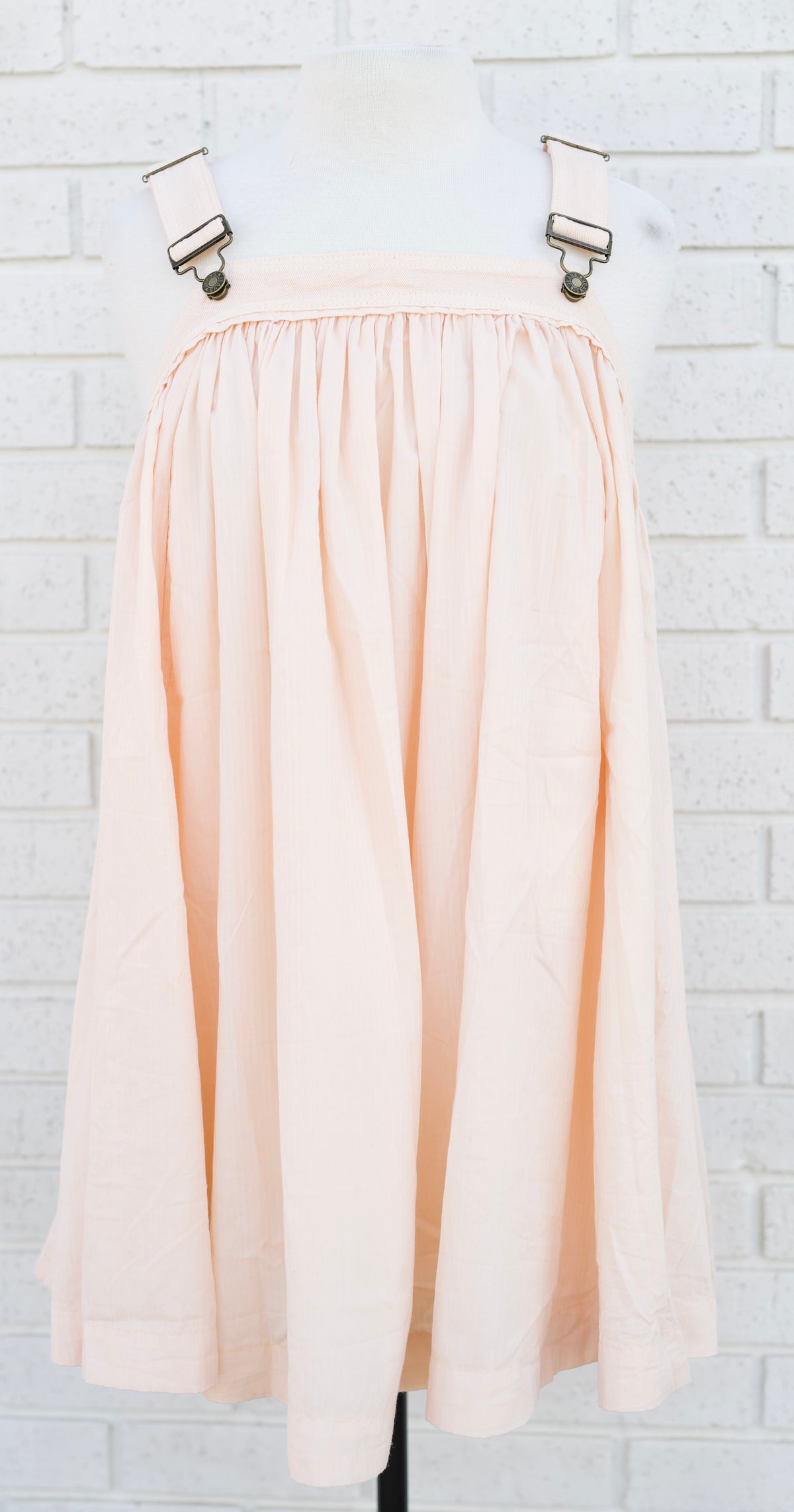 SALMON OVERALL STYLE FLOWY DRESS