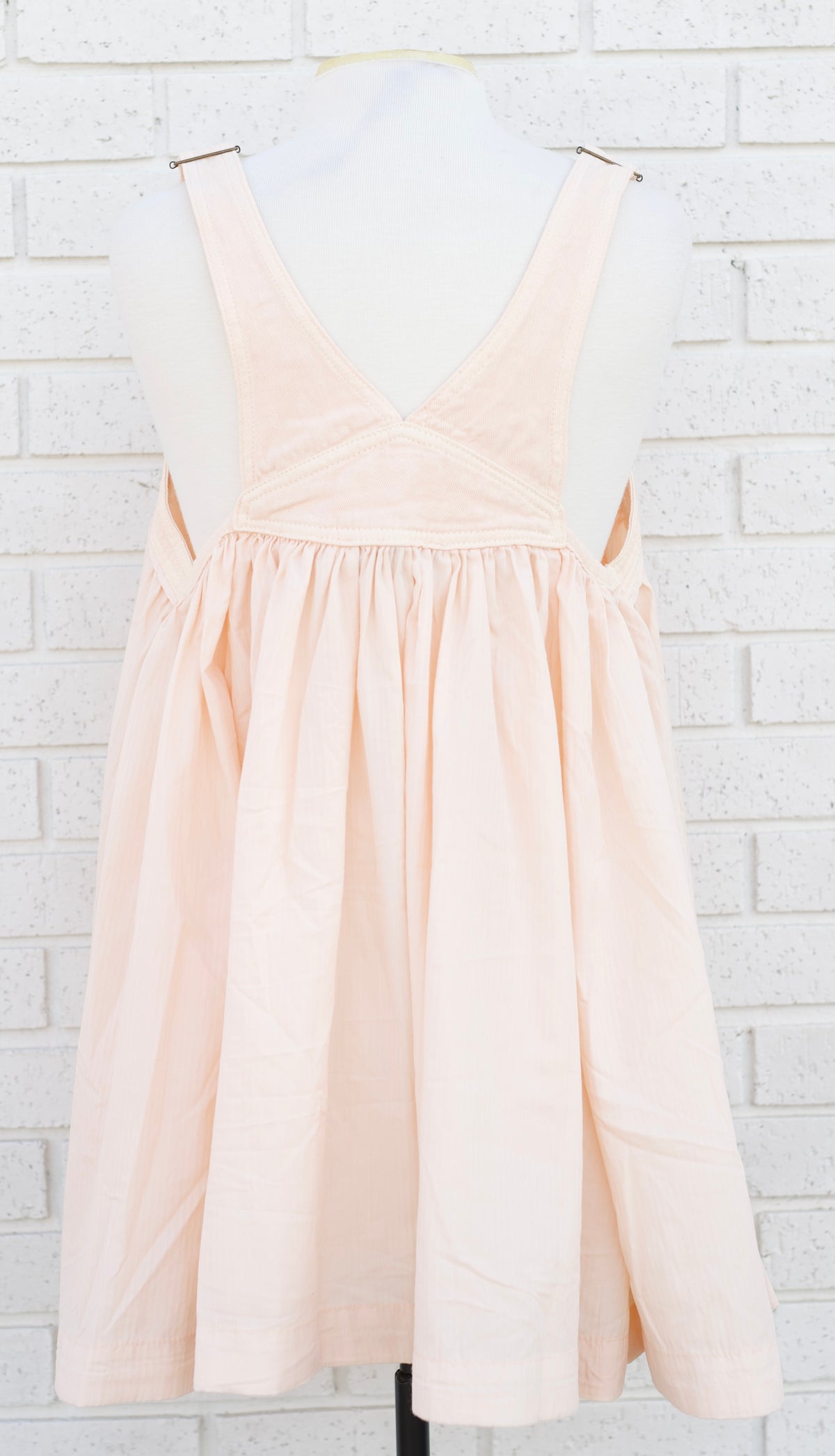 SALMON OVERALL STYLE FLOWY DRESS