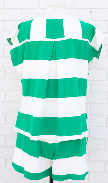 STRIPED 2PC TOP & SHORT SET