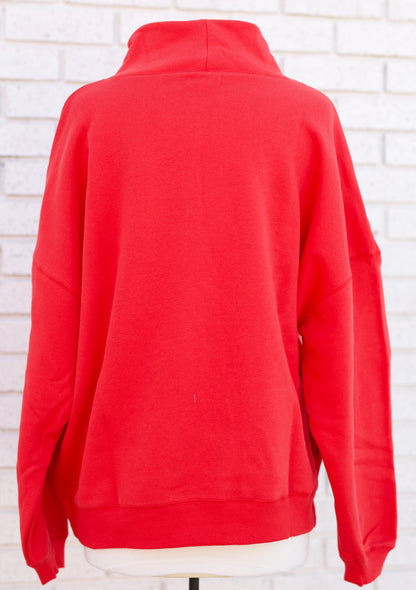 MOCK NECK SWEATSHIRT MERRY & BRIGHT CREW