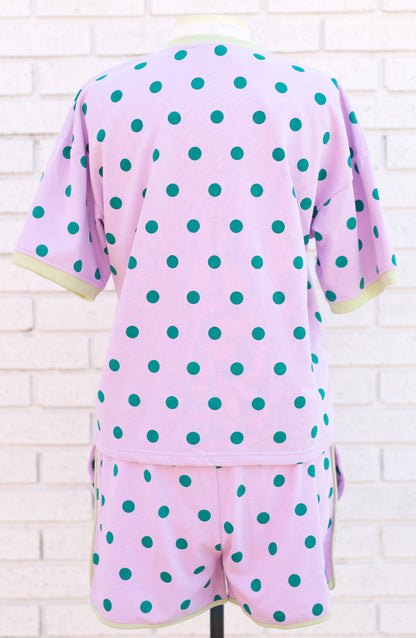 POLKA DOT RELAXED LOUNGE 2 PC. SET