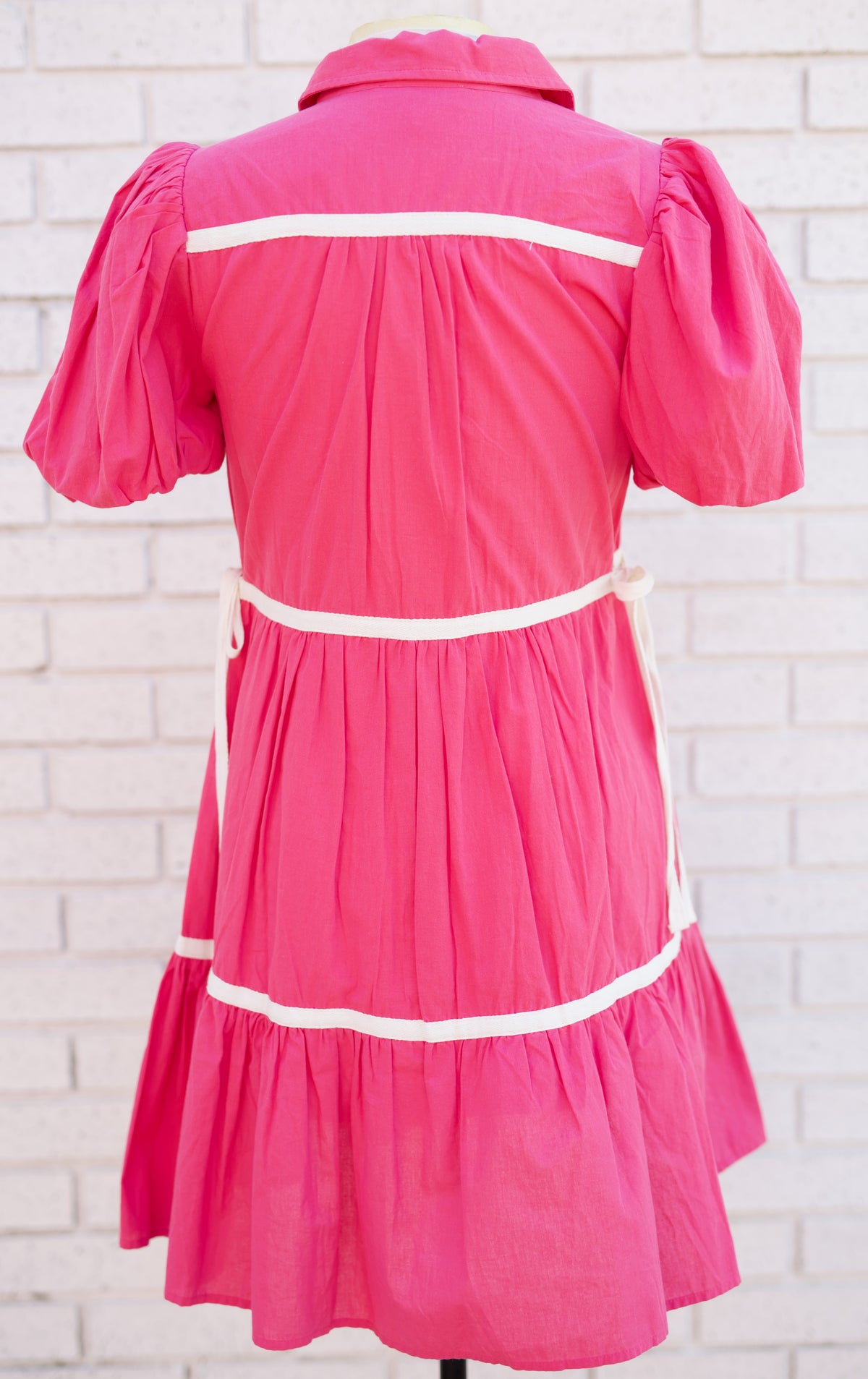 BUTTON DOWN TAPE DETAIL MINI DRESS - Pharm Favorites by Economy Pharmacy