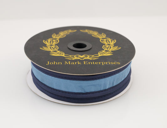 JOHN MARK RIBBON - TAFFETA DBL TAFFETTA PIPING BLUE/ROYAL - 1"X10YD