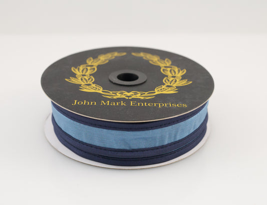 JOHN MARK RIBBON - TAFFETA DBL TAFFETTA PIPING BLUE/ROYAL - 1"X10YD