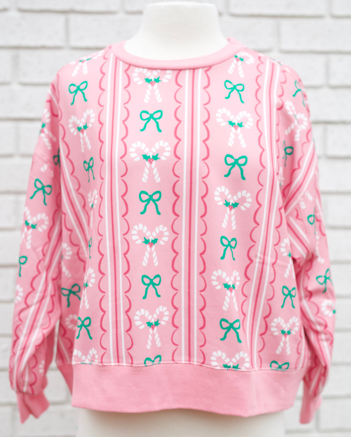 MILLIE PEPPERMINT TREES SWEATSHIRT