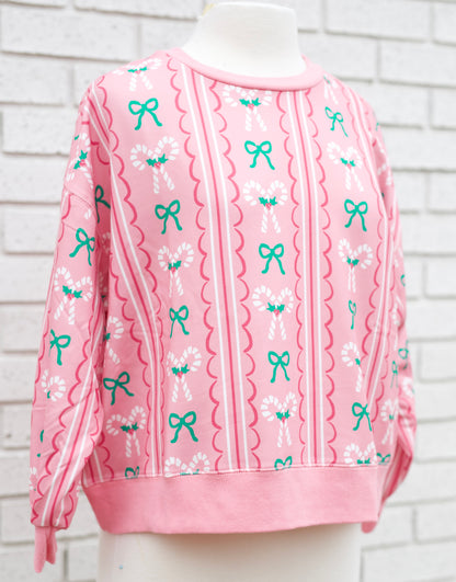 MILLIE PEPPERMINT TREES SWEATSHIRT
