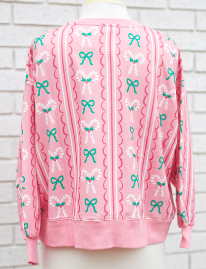 MILLIE PEPPERMINT TREES SWEATSHIRT