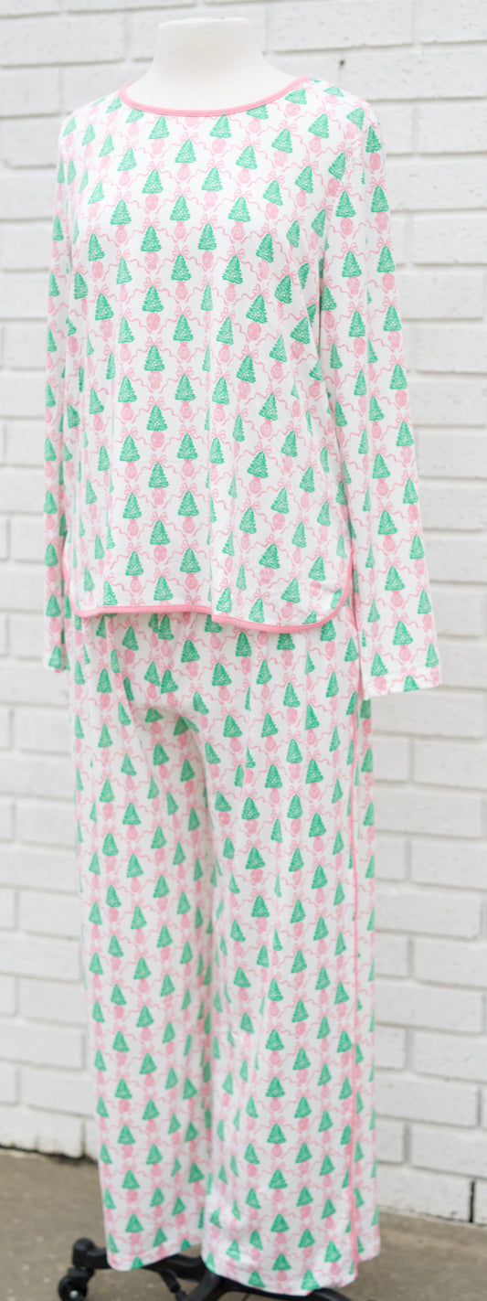MELODY WINTER PINES LONG SLEEVE/PANT PAJAMAS 2 PC. SET