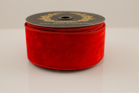 JOHN MARK RIBBON - VELVET METALLIC DUPION FUSED  - 2.5"X10YD