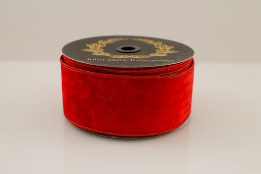 JOHN MARK RIBBON - VELVET METALLIC DUPION FUSED  - 2.5"X10YD