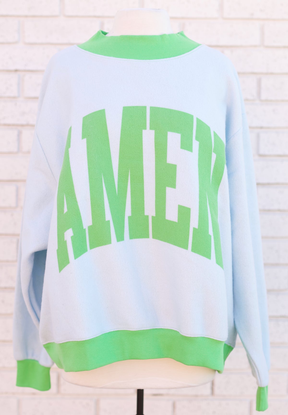 AMEN 2-SIDED MOCK SWEATSHIRT