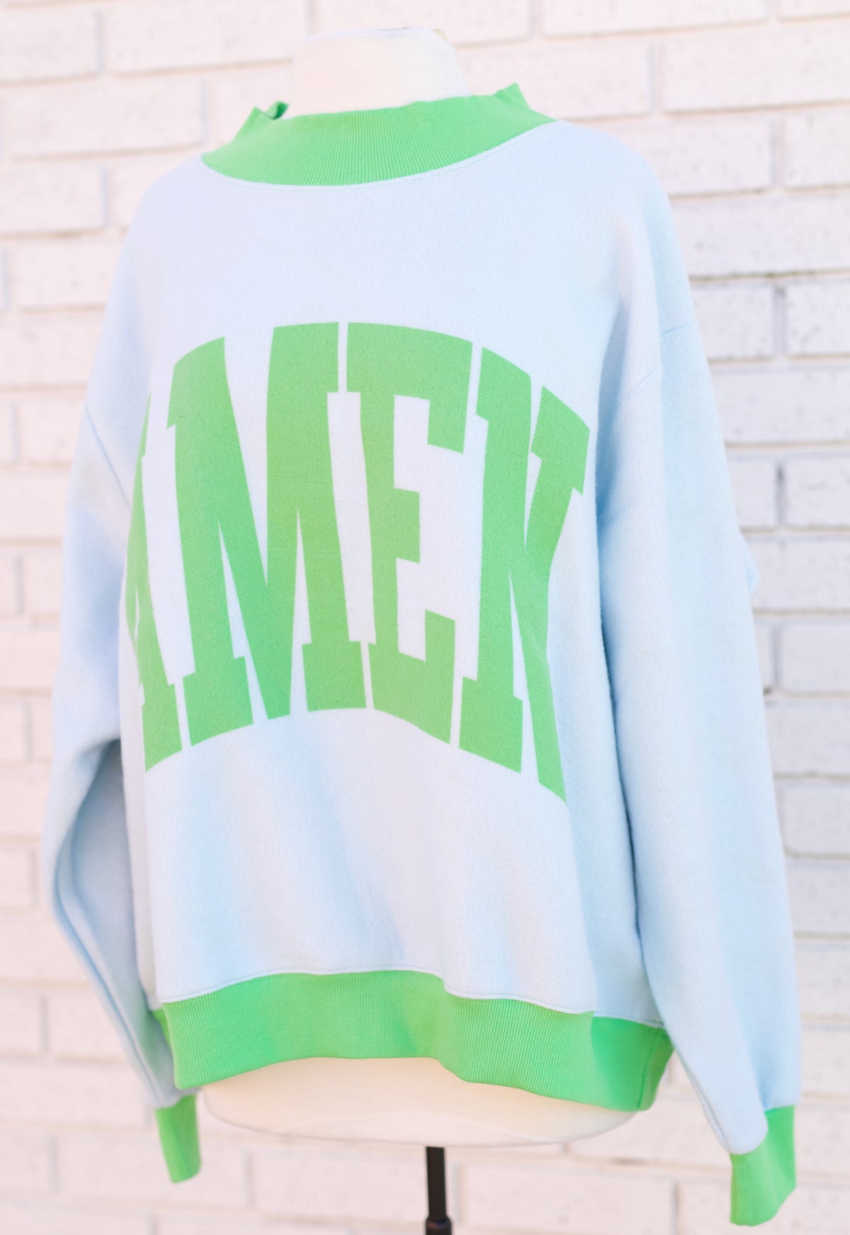 AMEN 2-SIDED MOCK SWEATSHIRT