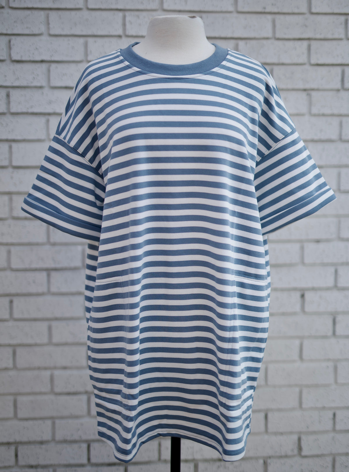 STRIPED OVERSIZED TEE DRESS