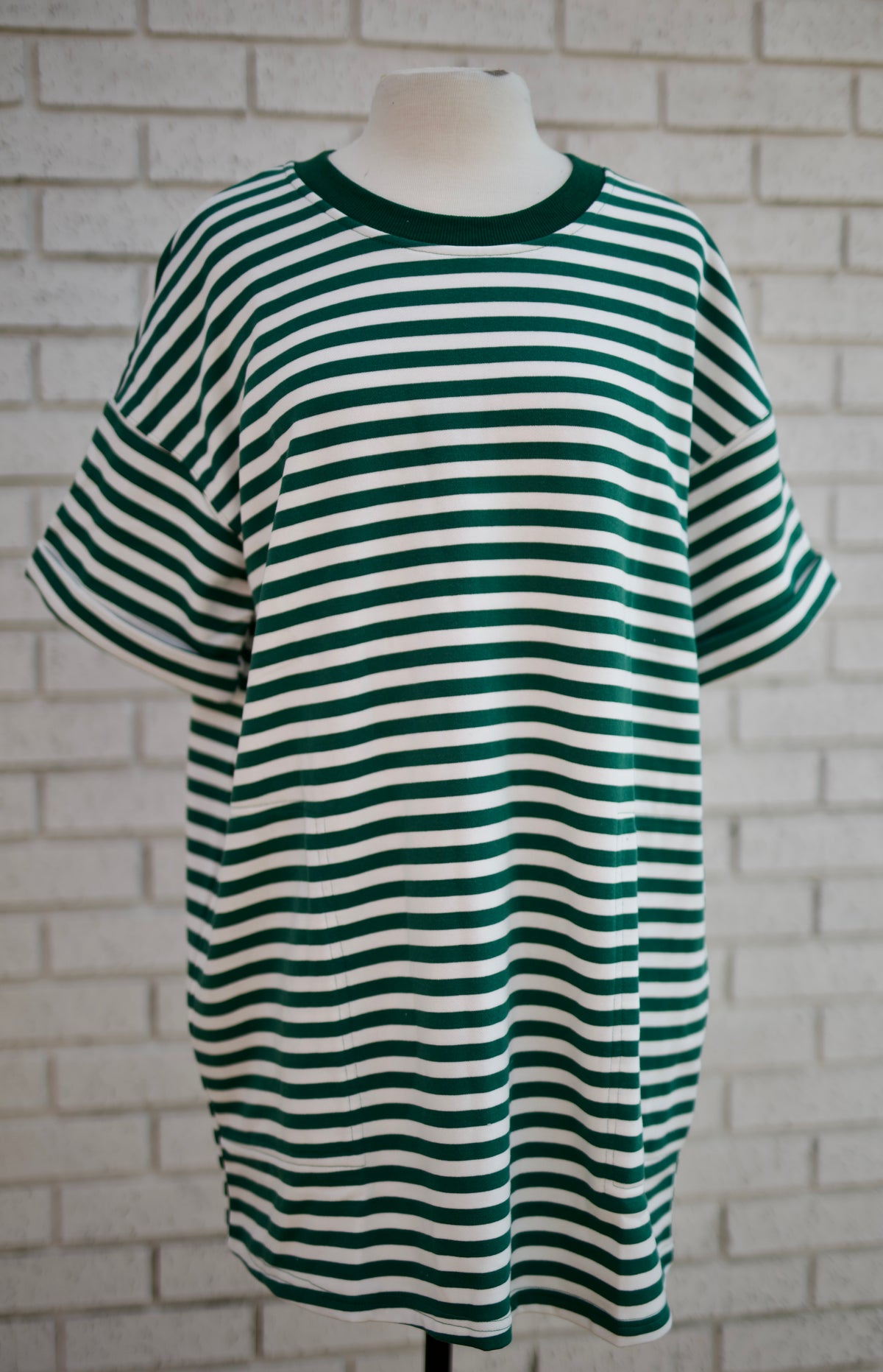 STRIPED OVERSIZED TEE DRESS
