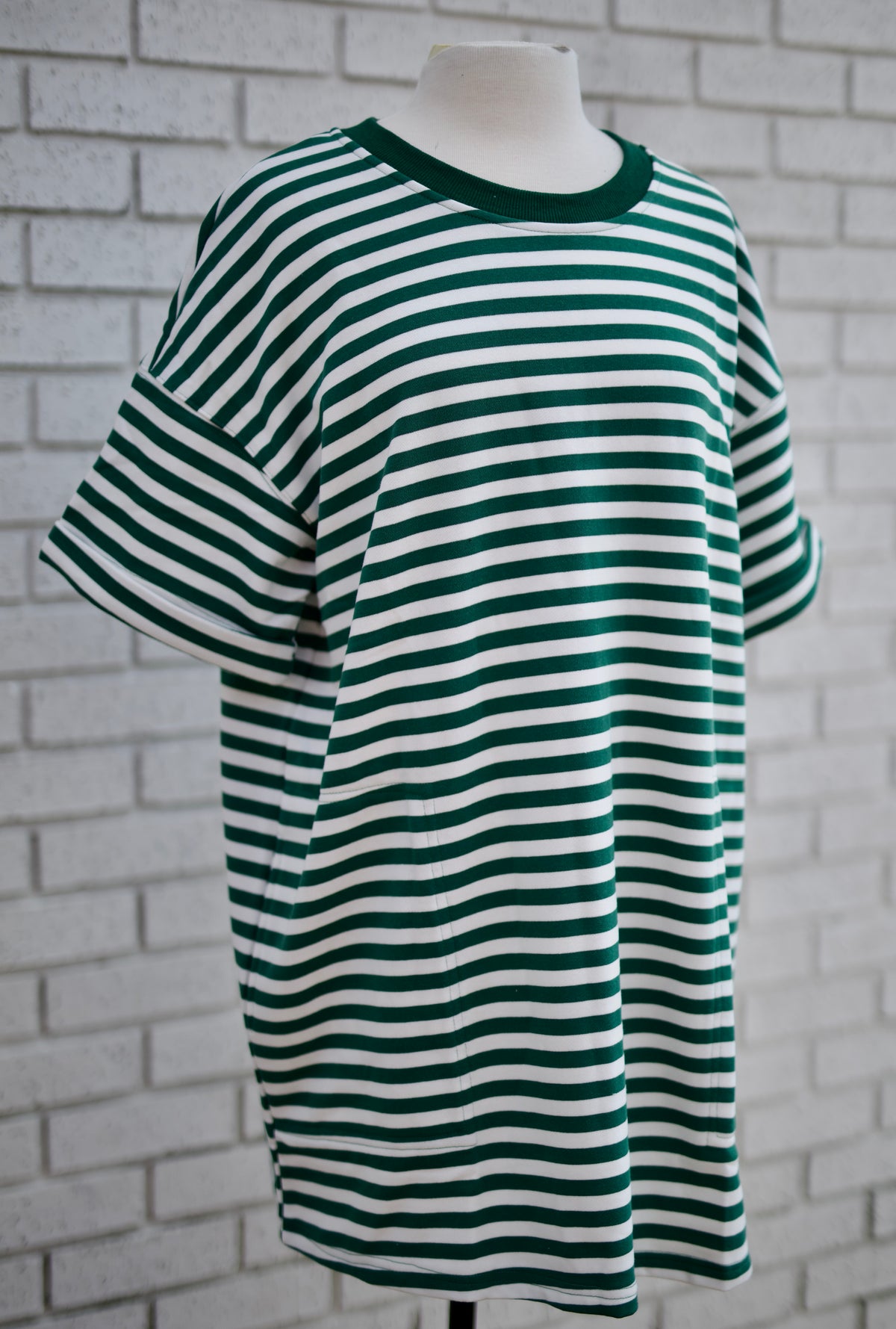 STRIPED OVERSIZED TEE DRESS