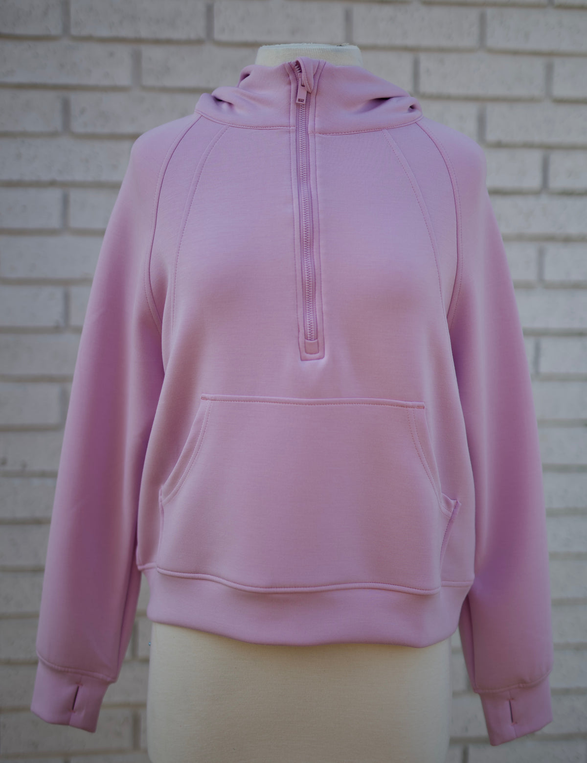 SCUBA QUARTER ZIP HOODIE JACKET - BLOSSOM