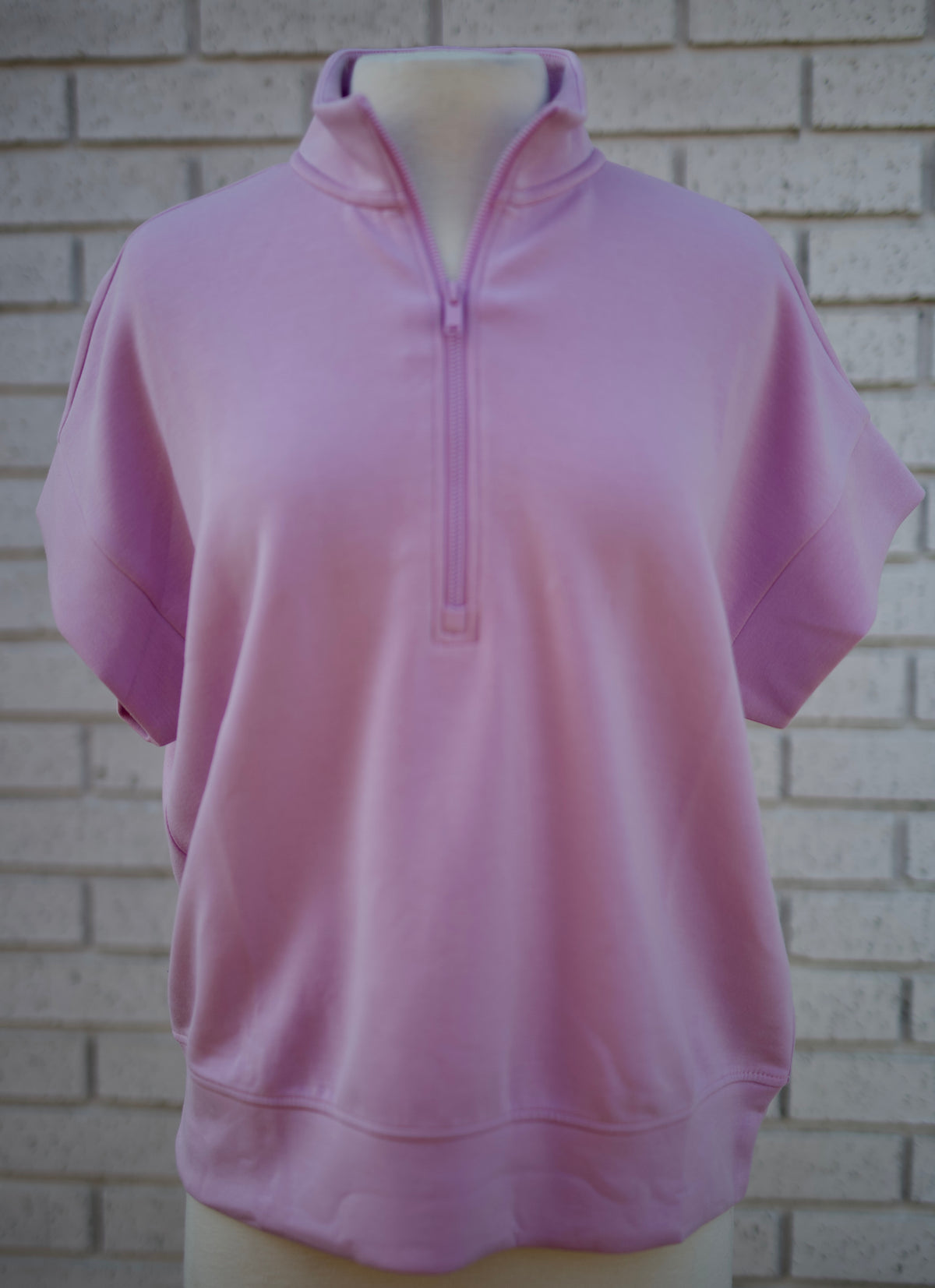 TULIP SHORT & QUARTER ZIP SHORT SLEEVE TOP 2 PC. SET - BLOSSOM