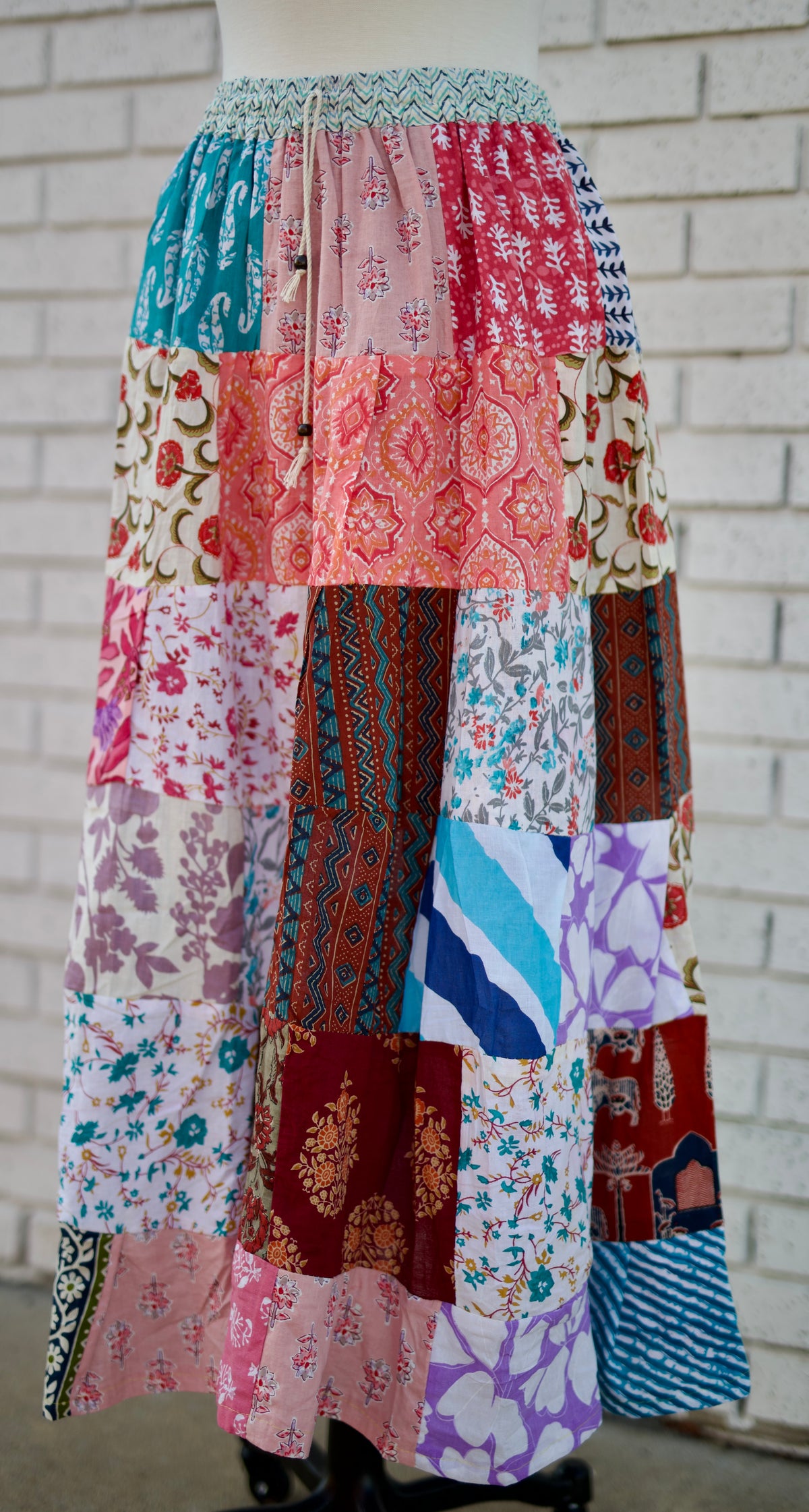 PATCHWORK MAXI SKIRT - OSFM