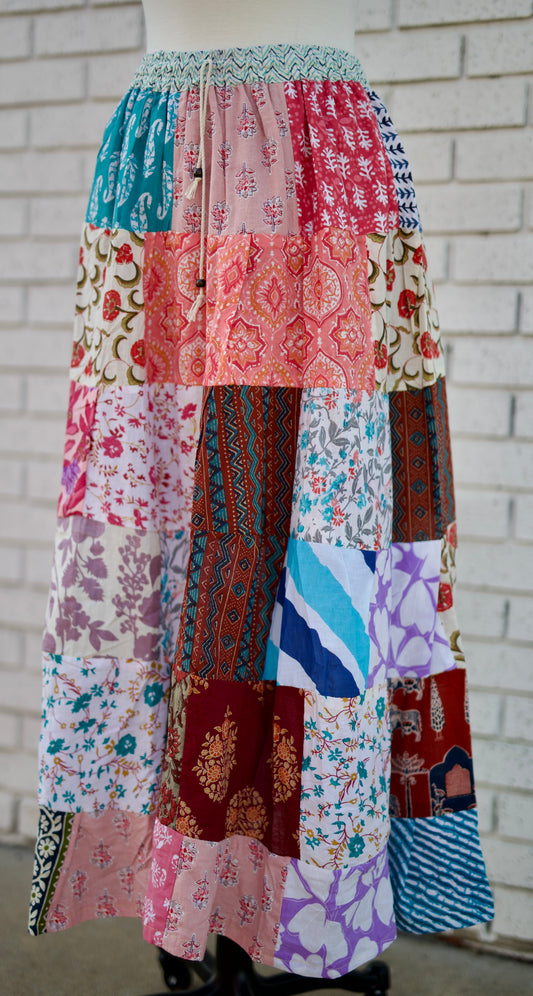 PATCHWORK MAXI SKIRT - OSFM