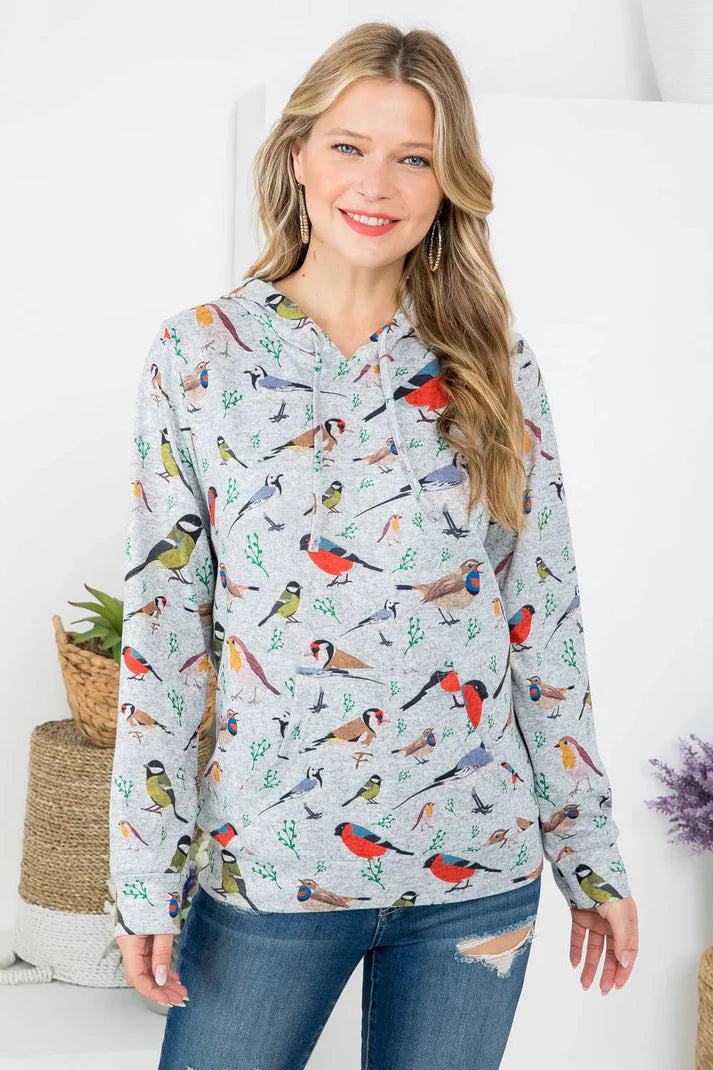 ALL OVER BIRD HOODIE
