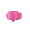 PINK HEART TO HEART TINY FLAT HAIR CLIP