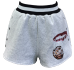 GREY SNAP SIDE BASKETBALL HOOP SHORTS