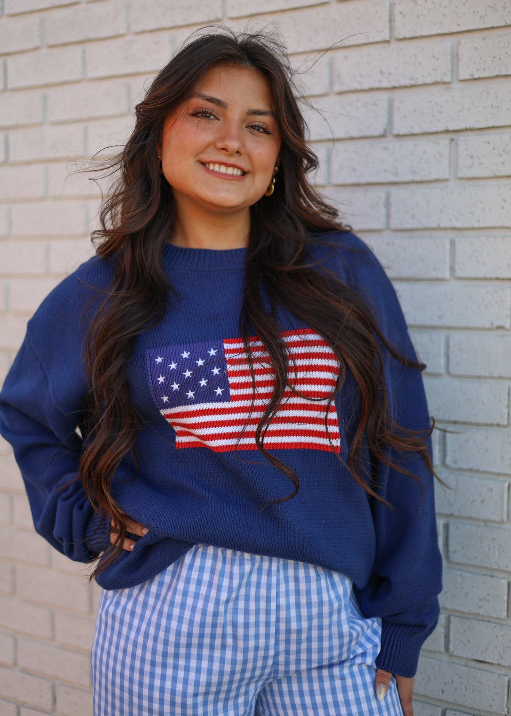 SIMPLY SOUTHERN USA FLAG SWEATER