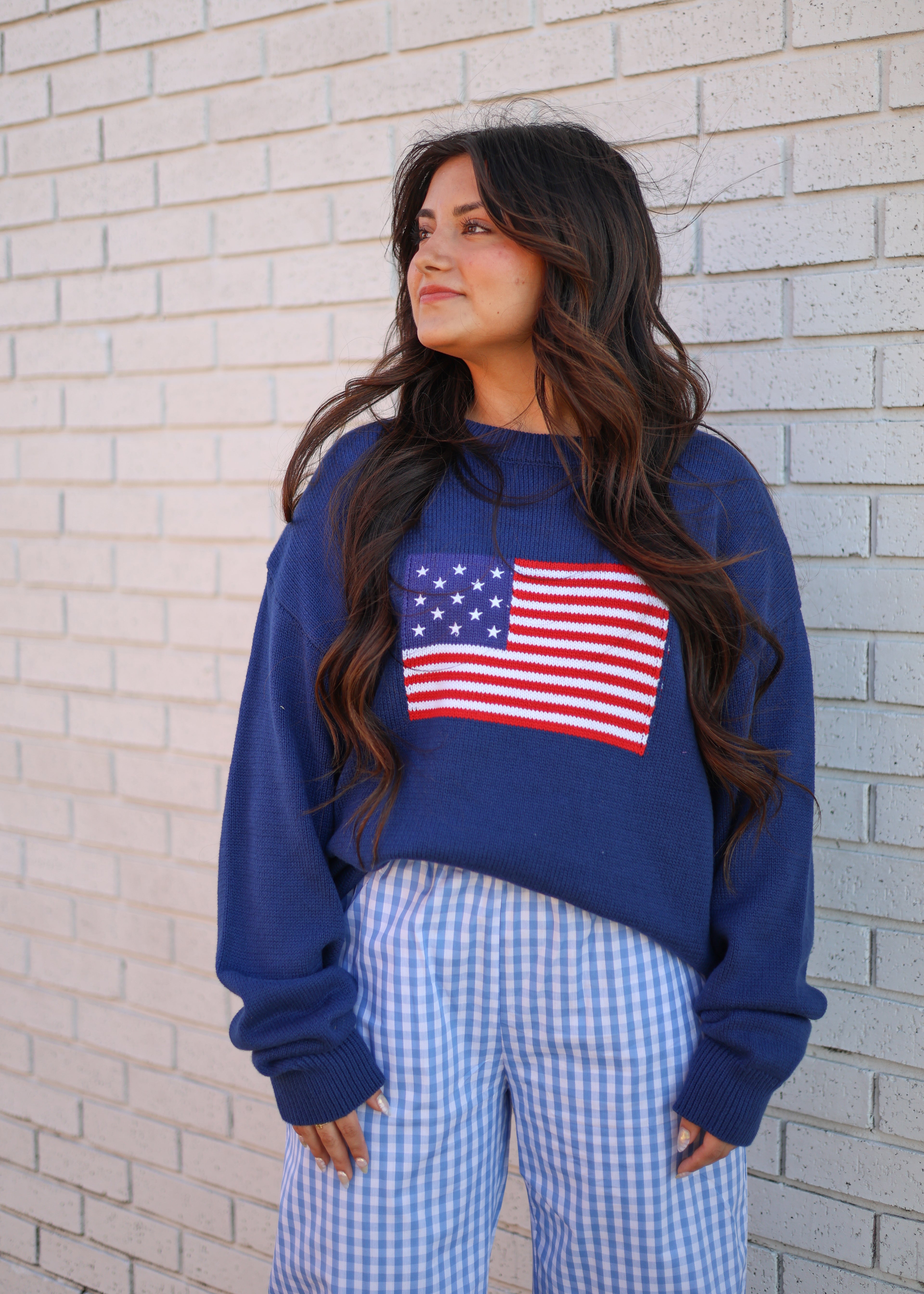 SIMPLY SOUTHERN USA FLAG SWEATER