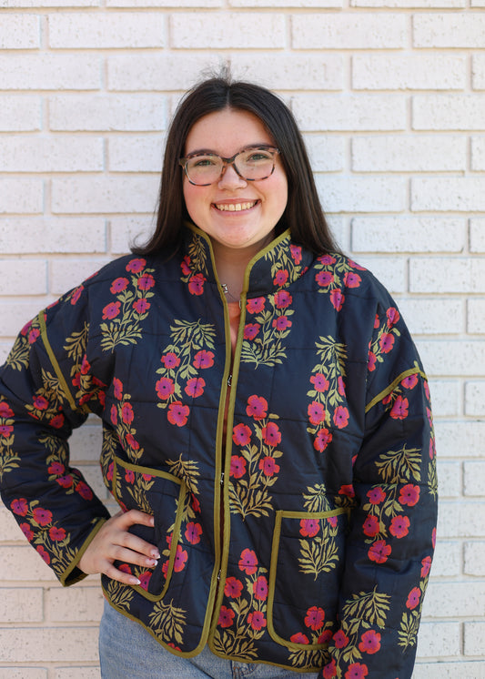 BOTANICAL QUILTED JACKET
