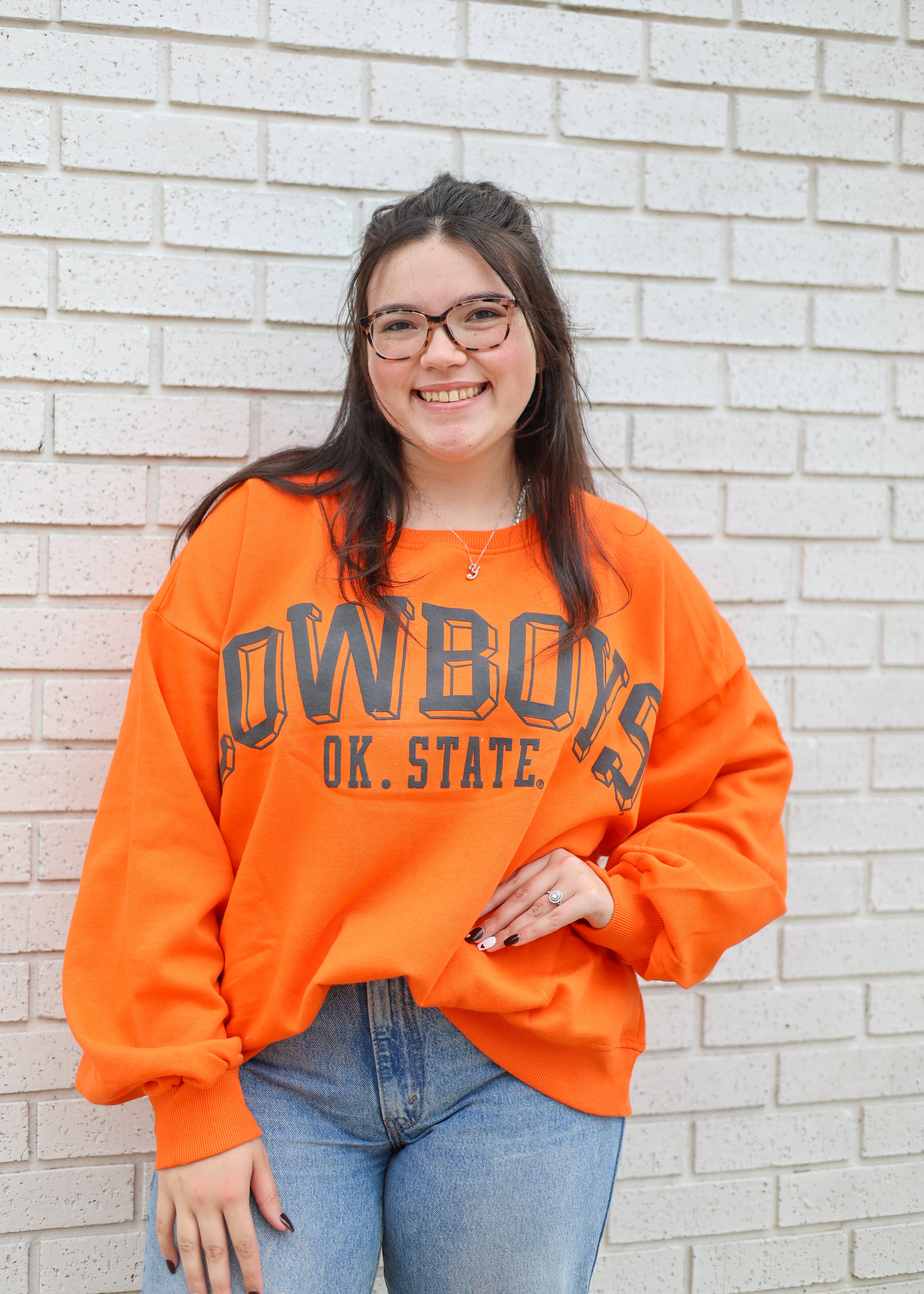 Oklahoma State Cowboys Orange Semi Pro Sweatshirt