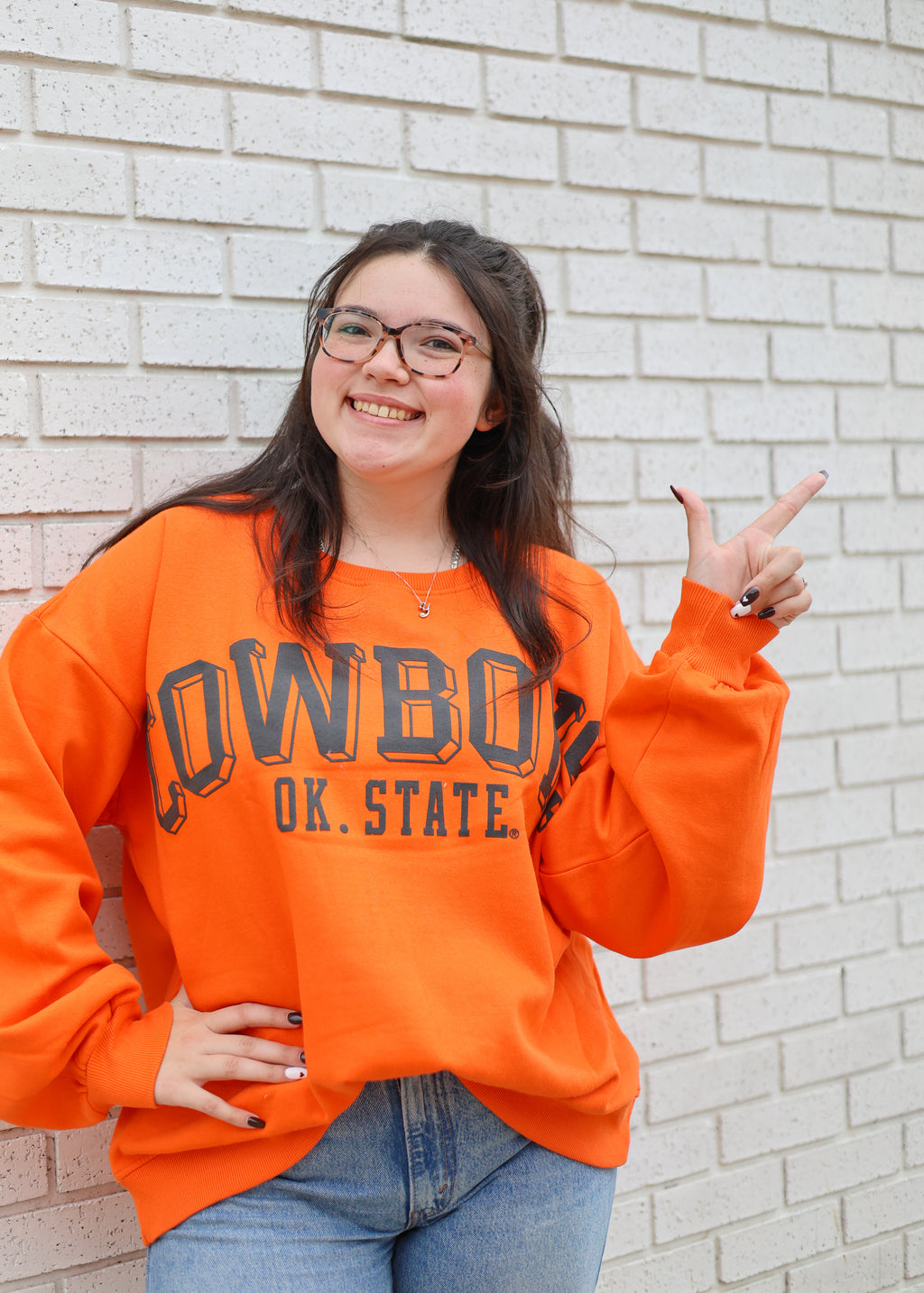 Oklahoma State Cowboys Orange Semi Pro Sweatshirt