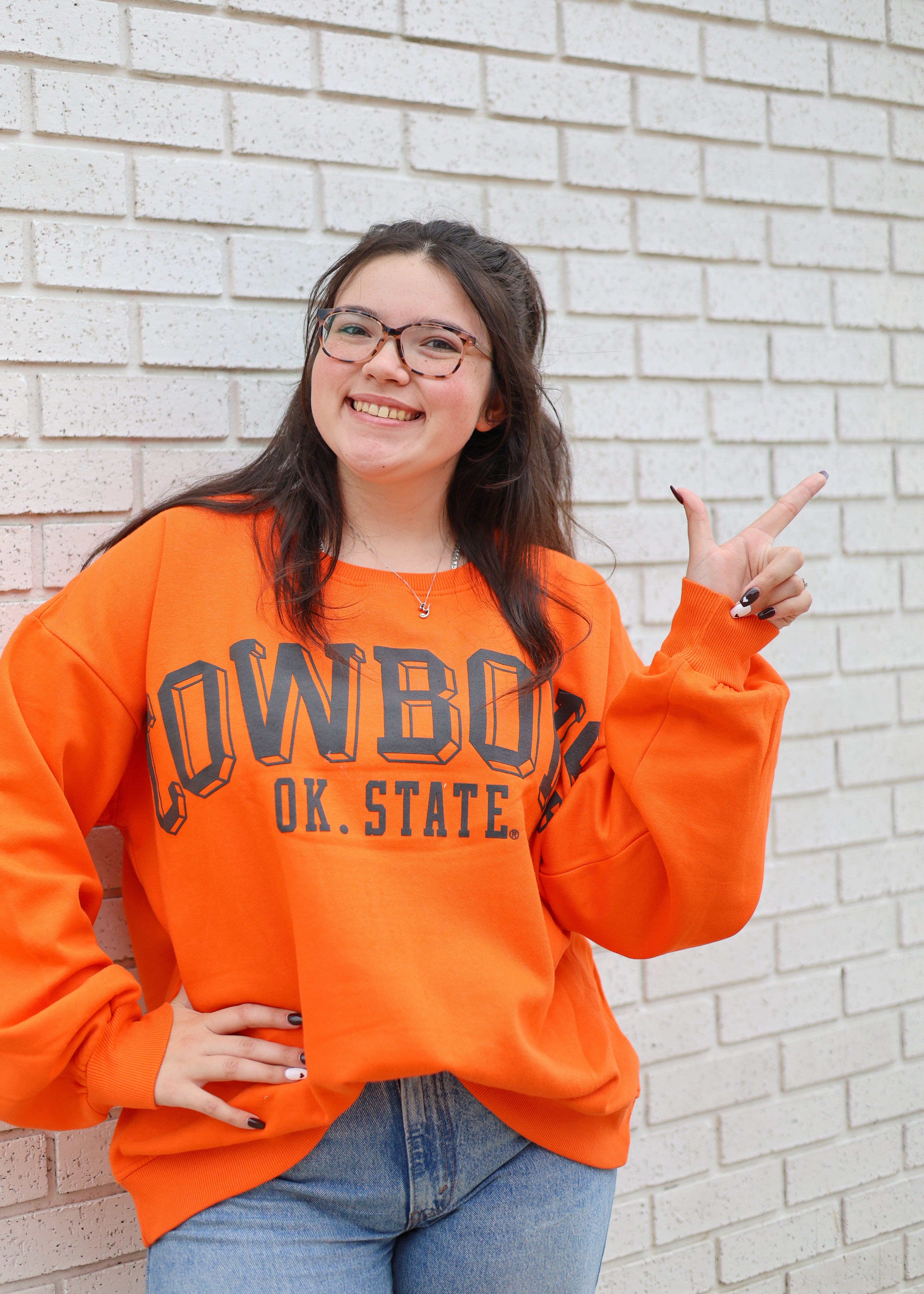Oklahoma State Cowboys Orange Semi Pro Sweatshirt