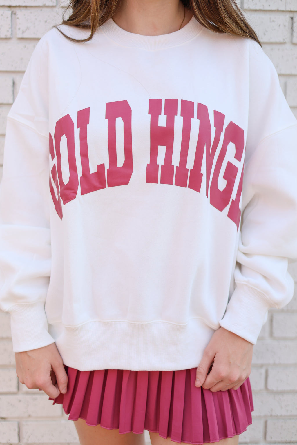 White Raspberry GH Wide Arm Sweatshirt