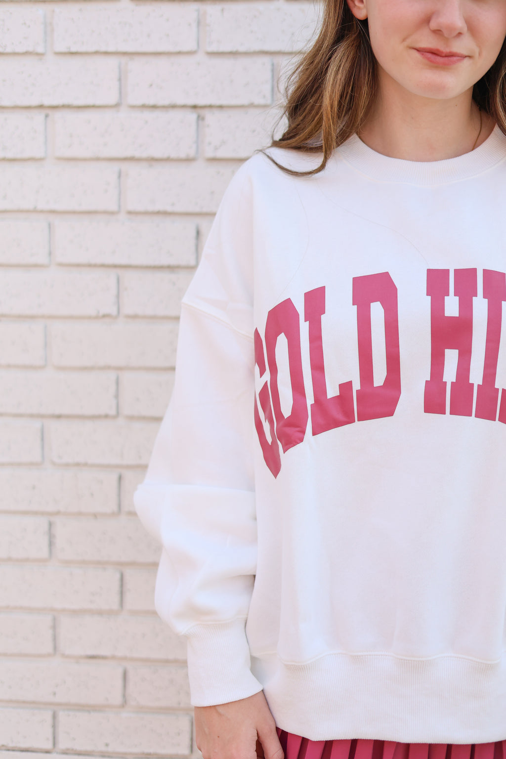 White Raspberry GH Wide Arm Sweatshirt