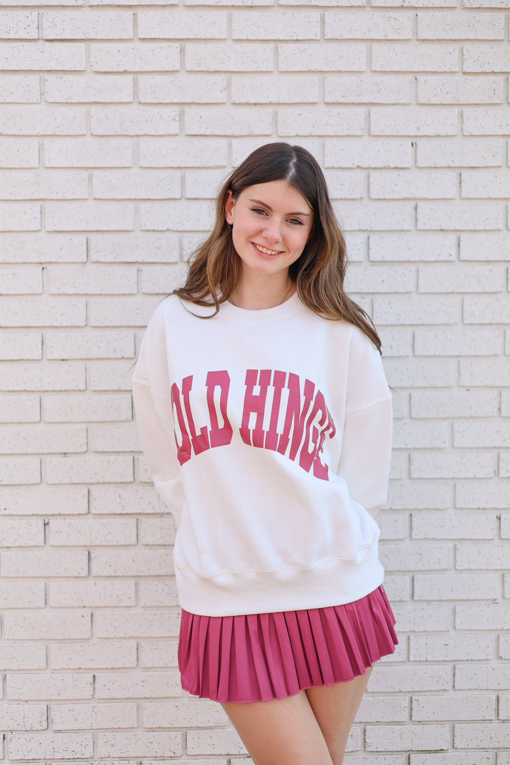 White Raspberry GH Wide Arm Sweatshirt