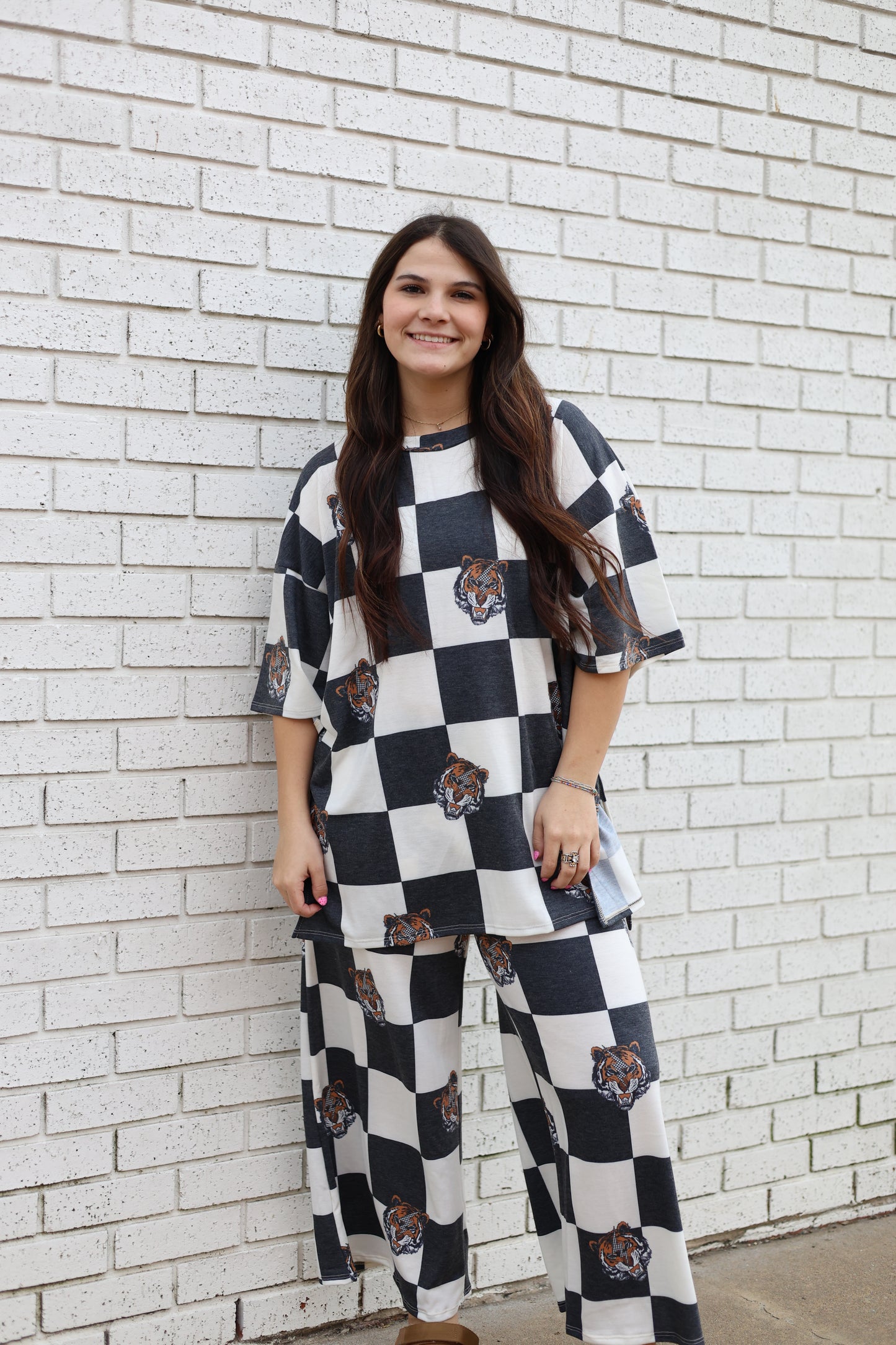 CHECKERBOARD TIGER PRINT SET