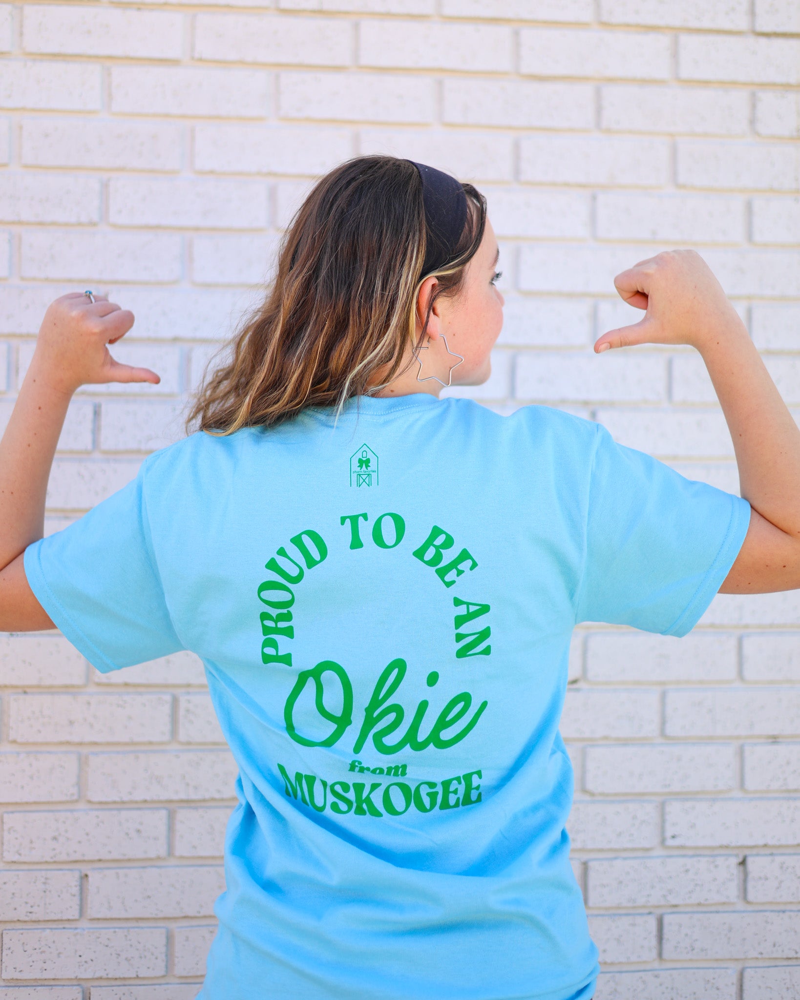 OKIE FROM MUSKOGEE TEE - SKY BLUE