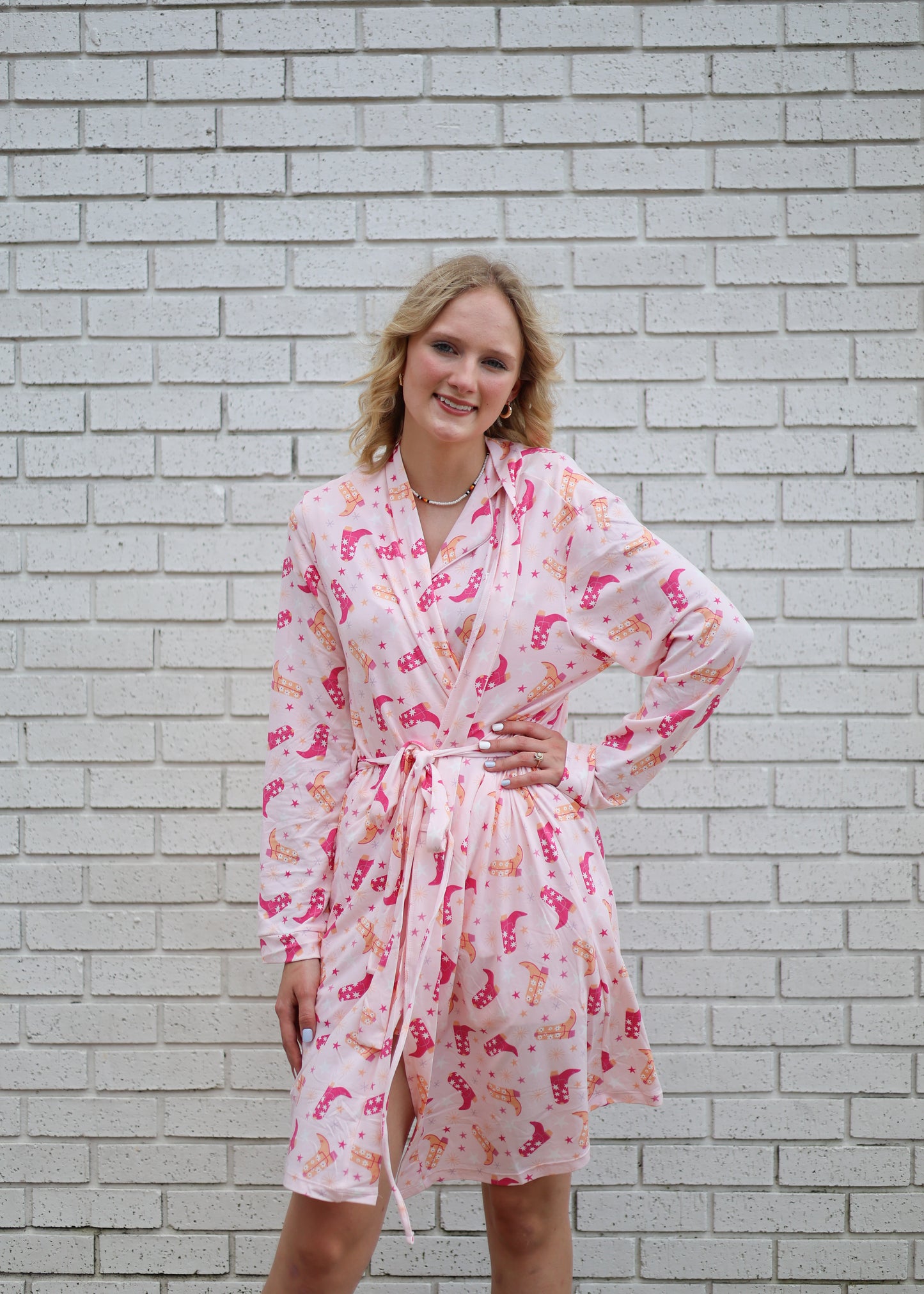 ROBE - COWBOY BOOT PINK