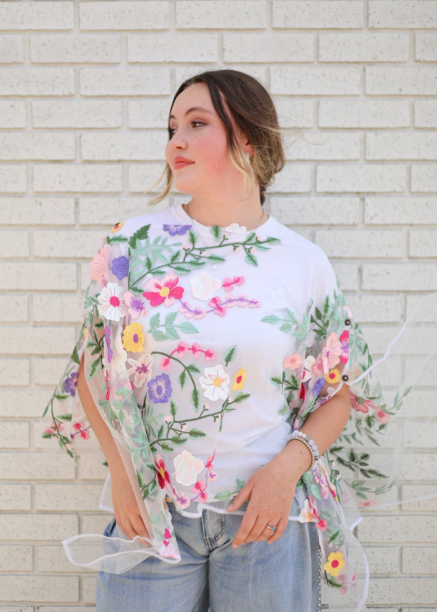 DIVINE 7-WAY SCARF - WHITE/MULTI FLORAL