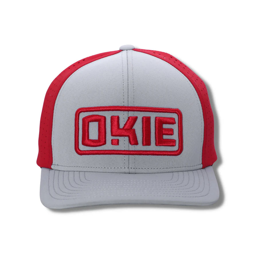 OKIE HAT- SOONER PERFORMANCE- GRY/RED