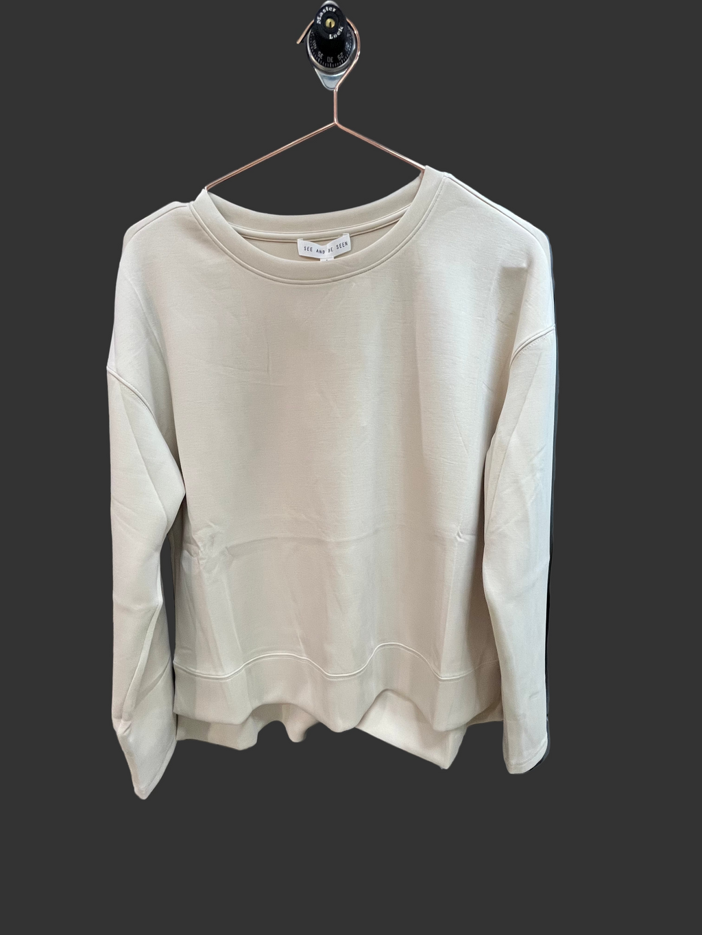 CREAM SOFT 2 PC SWEATSHIRT & DRESS SET