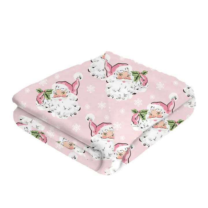 SINGLE LAYER BLANKET - VINTAGE BLUSH ST. NICK