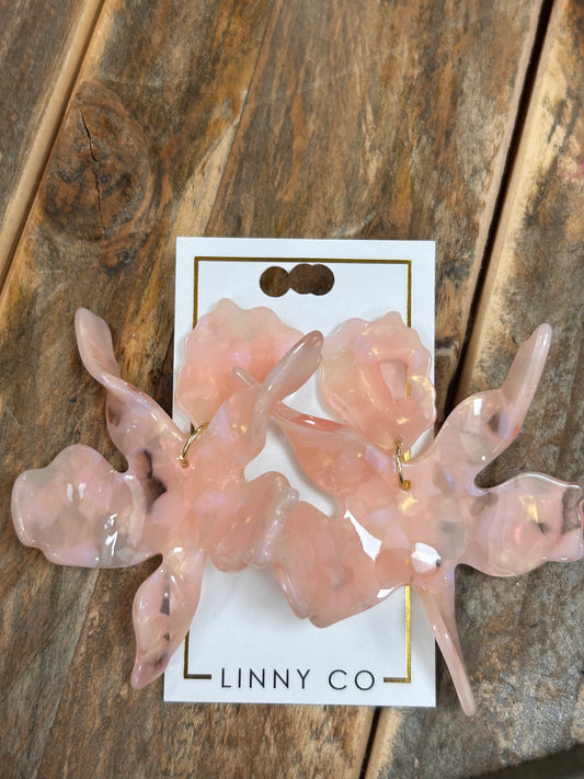 FLORA EARRINGS - PEACH BELLINI