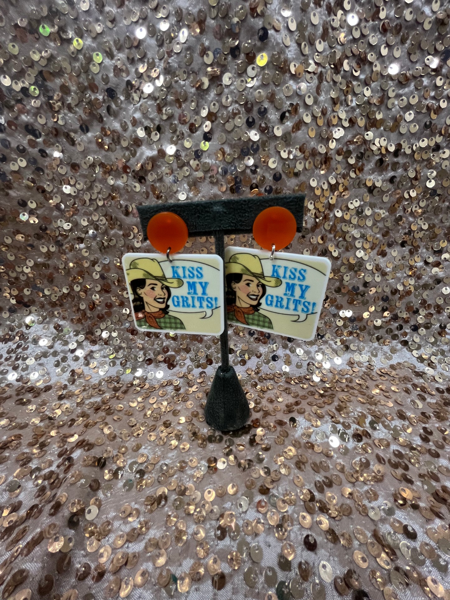 KISS MY GRITS EARRINGS