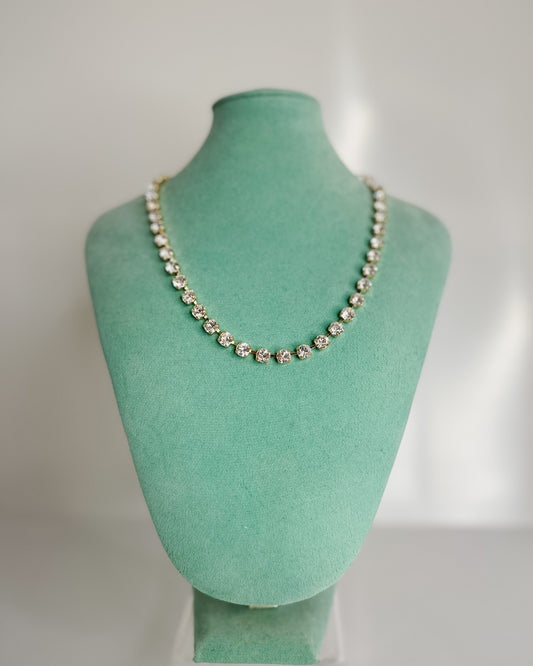 MARIANA - NECKLACE - GOLD - CLEAR STONES