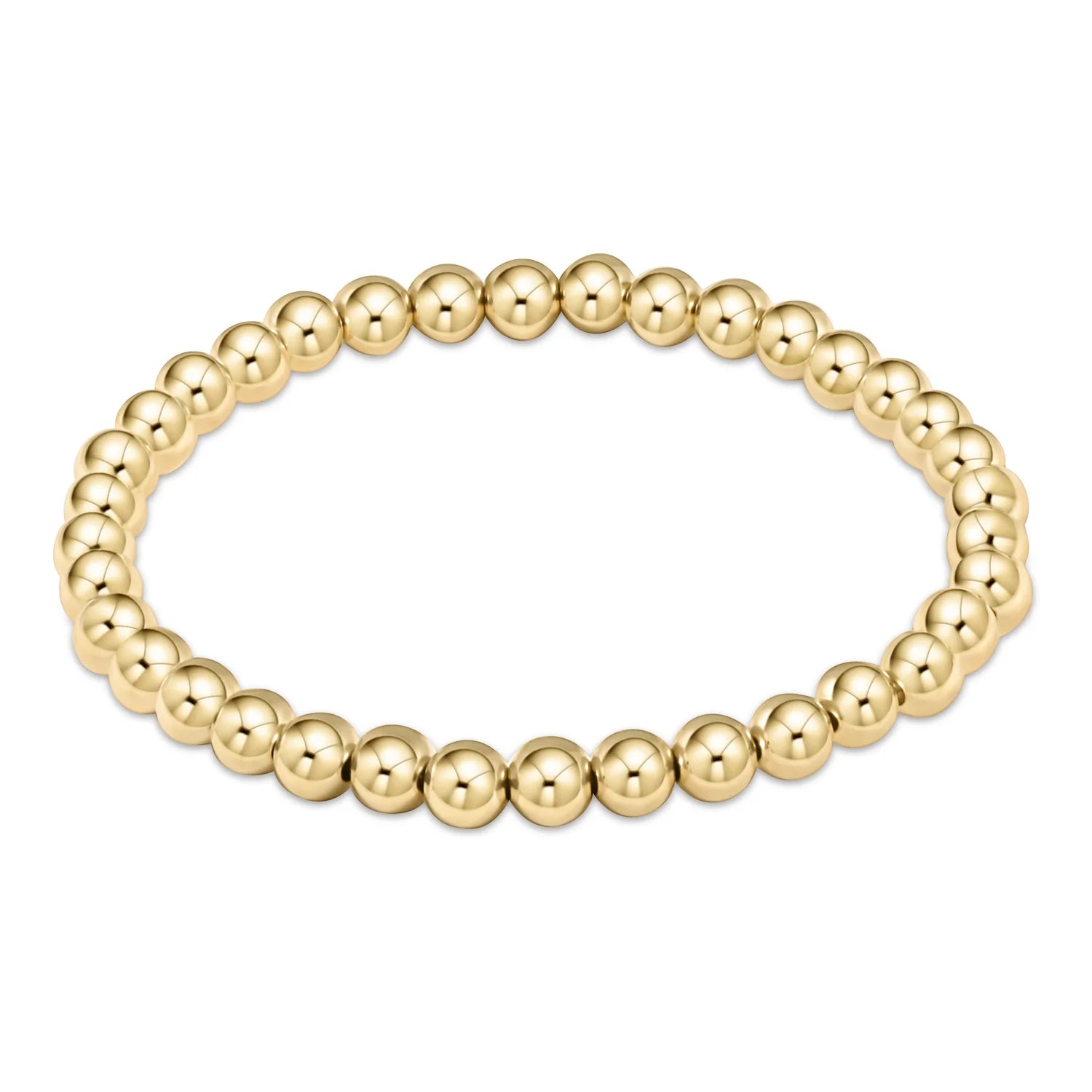 Classic Sincerity Pattern 5mm Bead Bracelet - Gold