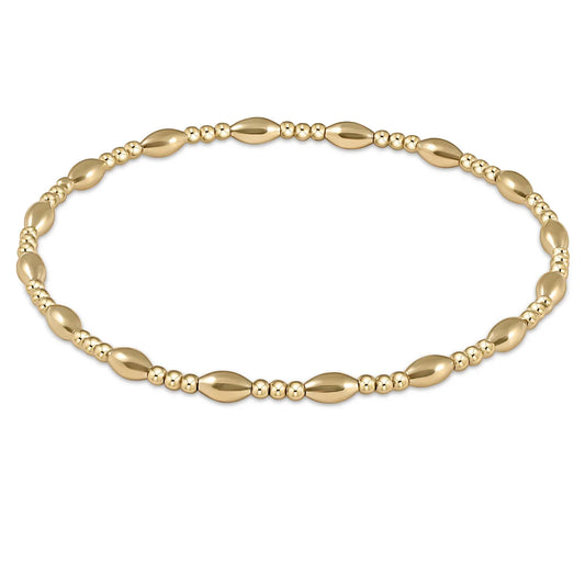 EXTENDS - HARMONY SINCERITY PATTERN 2MM BEAD BRACELET - GOLD