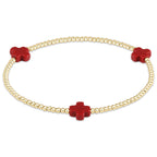 FALL WINTER SIGNATURE CROSS GOLD PATTERN COLOR BRACELETS - 2MM